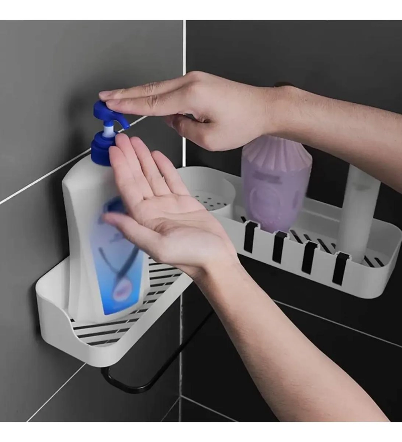 ORGANIZADOR ESQUINERO BLANCO PARA BAÑO Y COCINA - 6