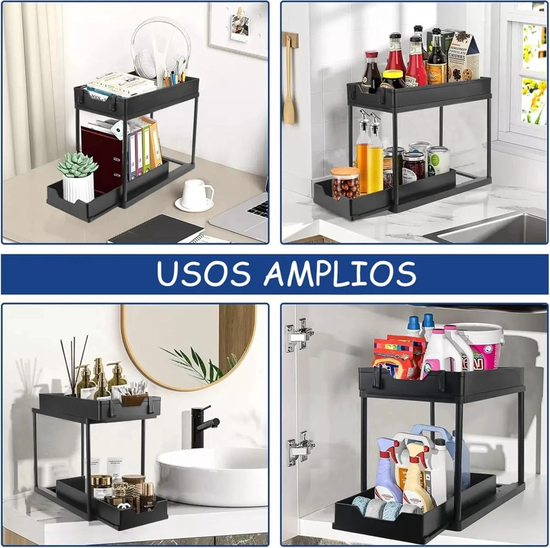 ORGANIZADOR EXTRAIBLE PARA FREGADERO Y BAÑO CON ALMACENAMIENTO - 8