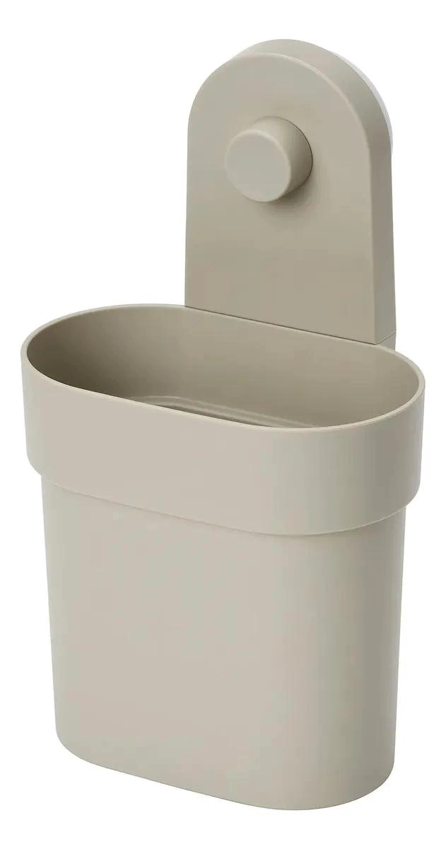 ORGANIZADOR DE DUCHA CON VENTOSAS COLOR TAUPE 21.8 CM - 1