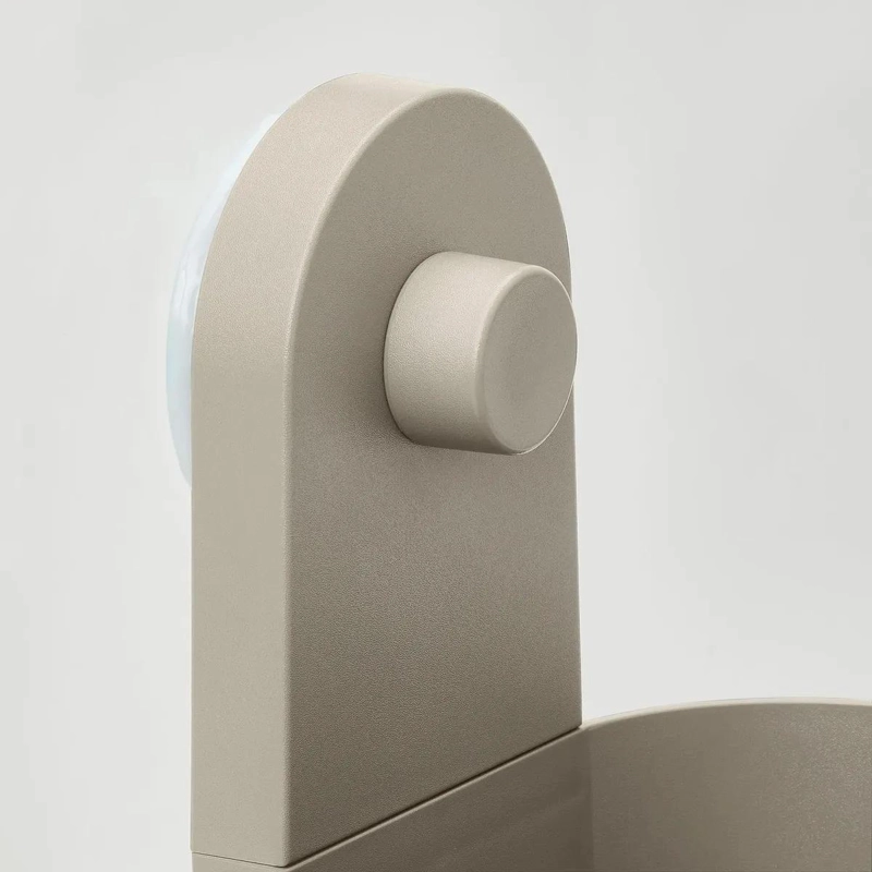 ORGANIZADOR DE DUCHA CON VENTOSAS COLOR TAUPE 21.8 CM - 4