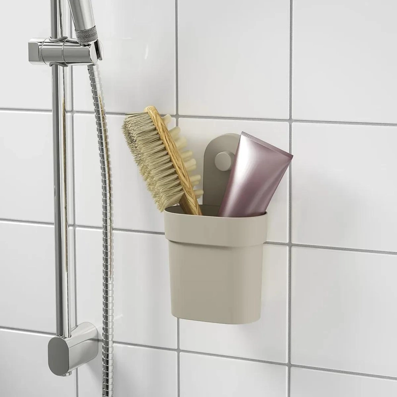 ORGANIZADOR DE DUCHA CON VENTOSAS COLOR TAUPE 21.8 CM - 5