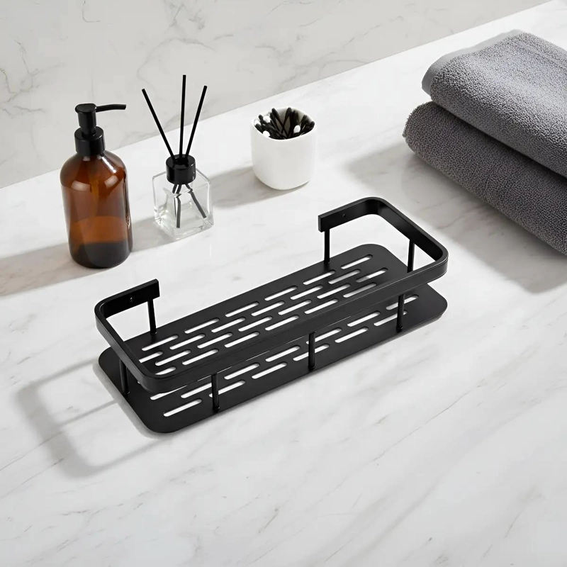 ORGANIZADOR DE DUCHA NEGRO CON DISEÑO ELEGANTE Y FUNCIONAL - 1