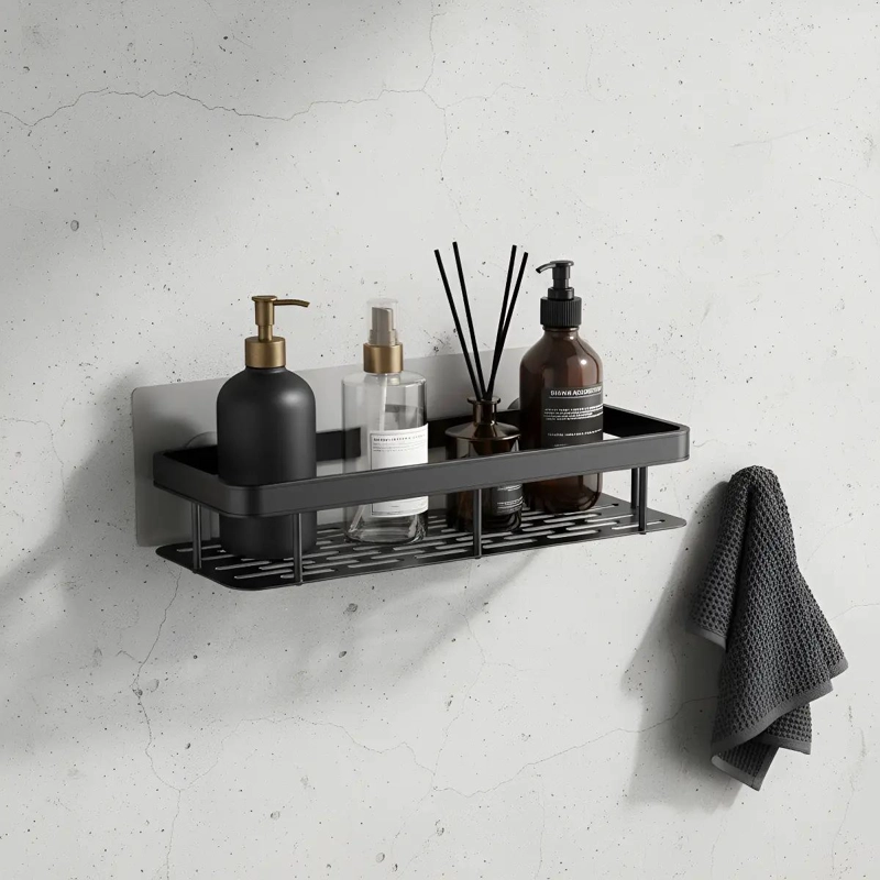 ORGANIZADOR DE DUCHA NEGRO CON DISEÑO ELEGANTE Y FUNCIONAL - 6