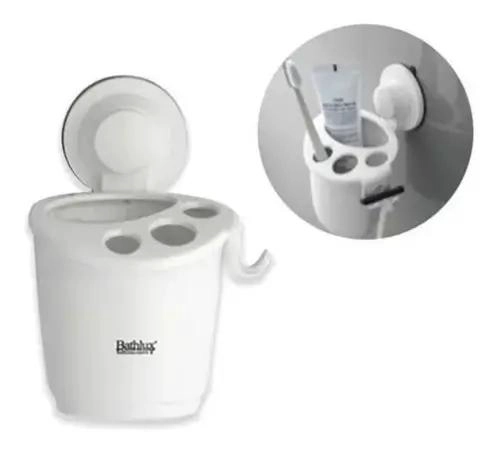 ORGANIZADOR DE CEPILLOS DE DIENTES CON VENTOSA PARA PARED - 2