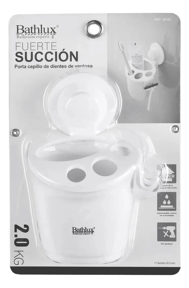 ORGANIZADOR DE CEPILLOS DE DIENTES CON VENTOSA PARA PARED - 4