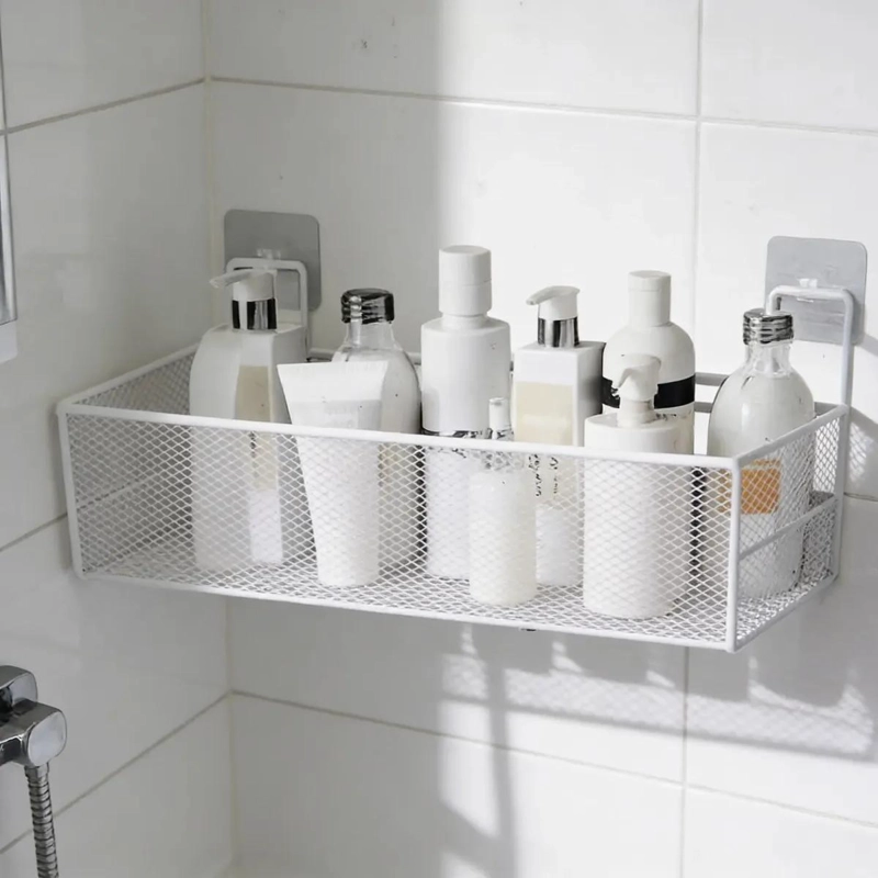 REPISA METALICA ADHESIVA PARA BAÑO CON DISEÑO DRENANTE - 2