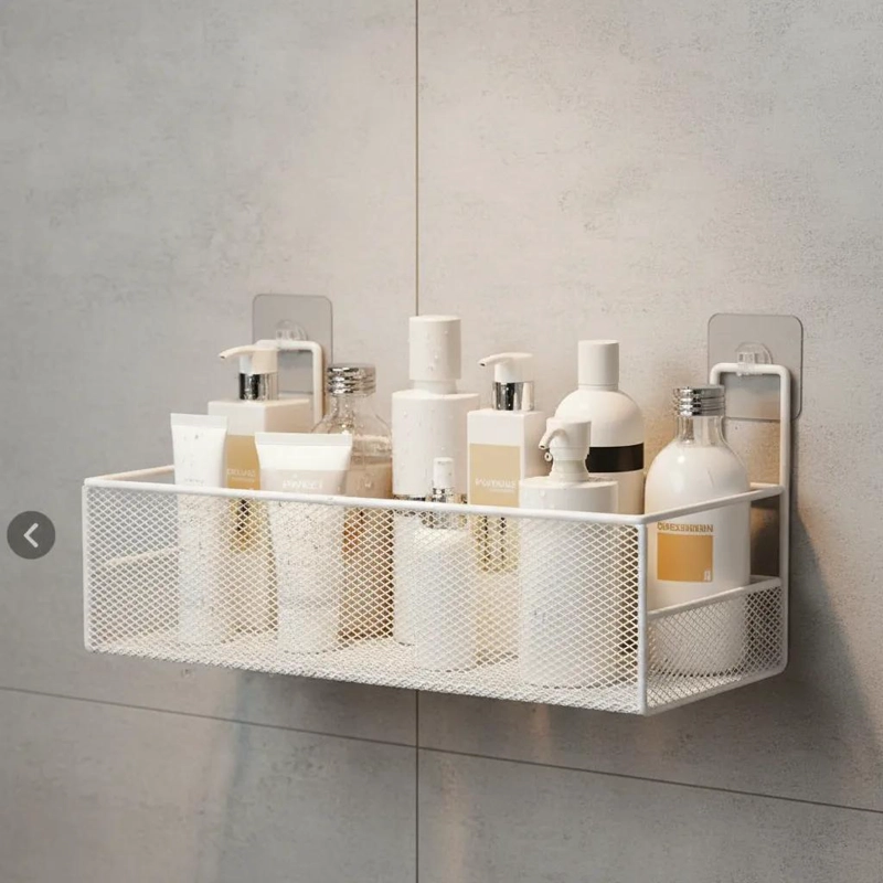 REPISA METALICA ADHESIVA PARA BAÑO CON DISEÑO DRENANTE - 3