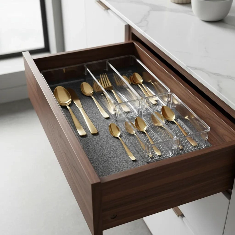 ORGANIZADOR ACRILICO TRANSPARENTE PARA COSME TICOS Y ACCESORIOS - 1