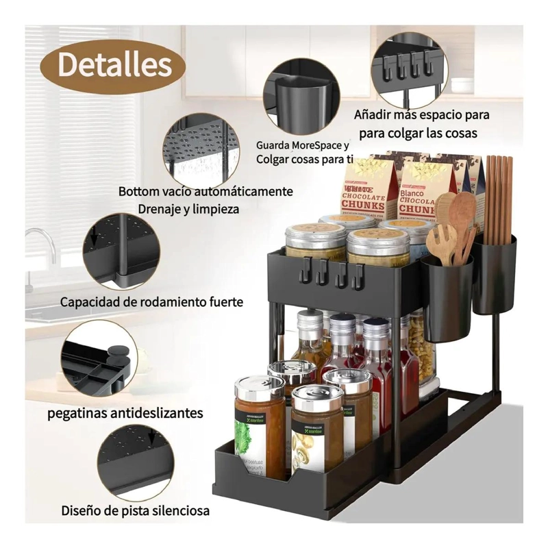 ORGANIZADOR DE COCINA BAJO FREGADERO CON DOBLE NIVEL - 3
