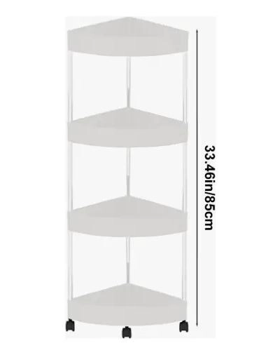 ESTANTE ORGANIZADOR DE ESQUINA PARA BAÑO CON RUEDAS Y DRENAJE - 2