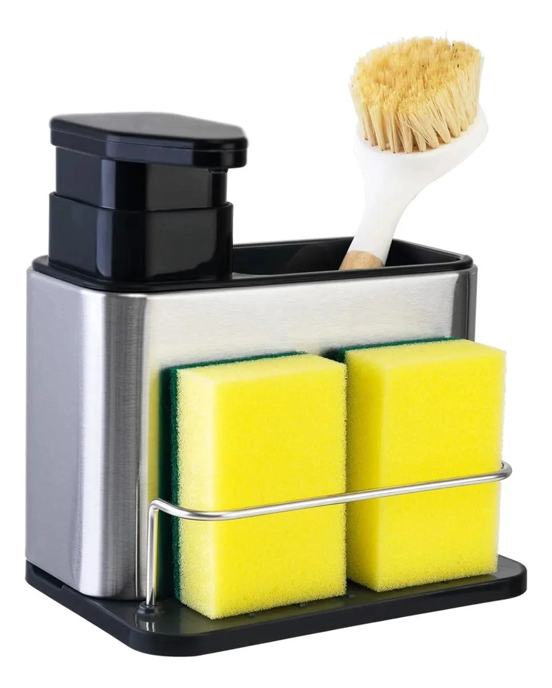 DISPENSADOR JABON Y ORGANIZADOR DE ESPONJA Y CUBIERTOS - 2