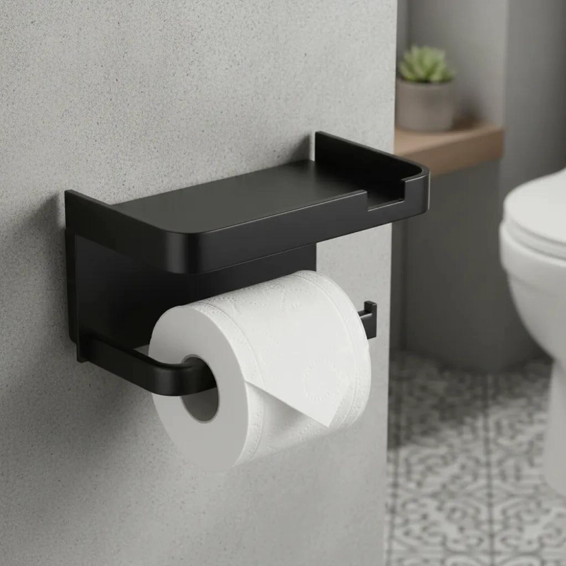 SOPORTE DE PAPEL HIGIE NICO MODERNO PARA BAÑO - 4