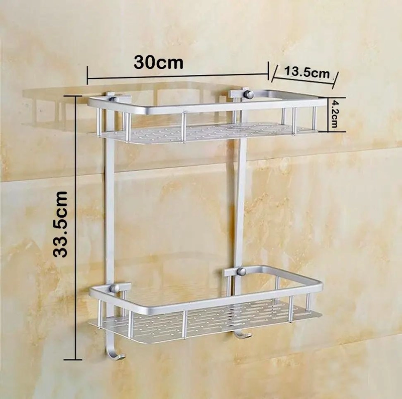 ESTANTE ORGANIZADOR DE DUCHA DE DOS NIVELES PARA BAÑO - 4