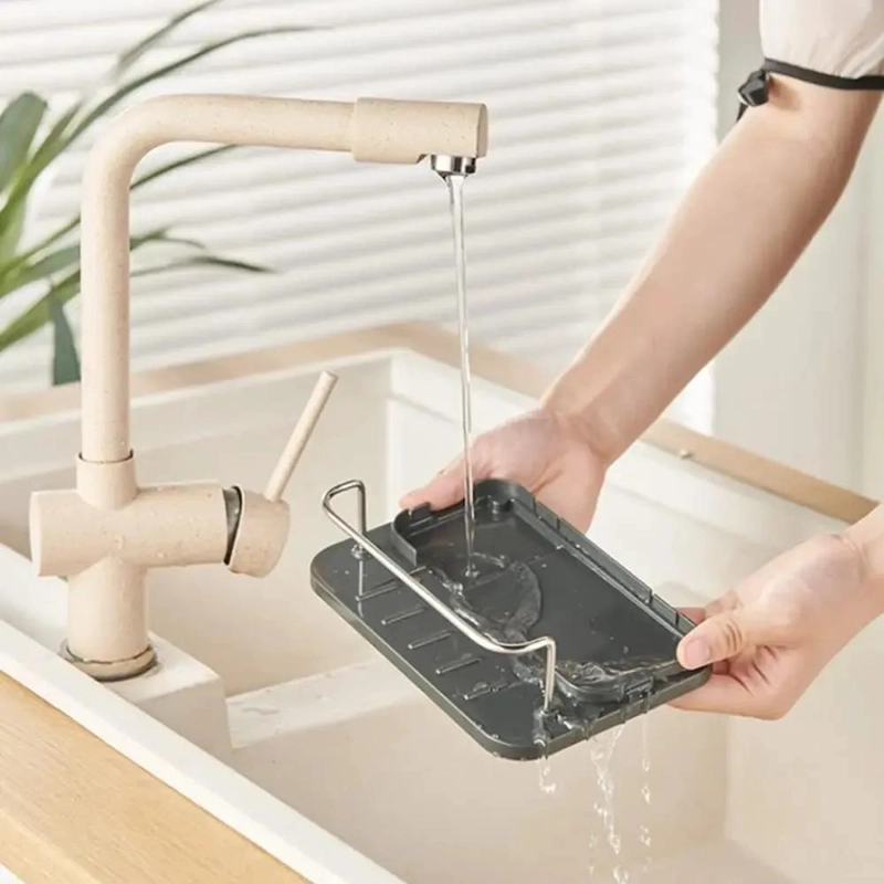 ORGANIZADOR DE LAVAPLATOS ACERO INOXIDABLE CON DISPENSADOR - 5