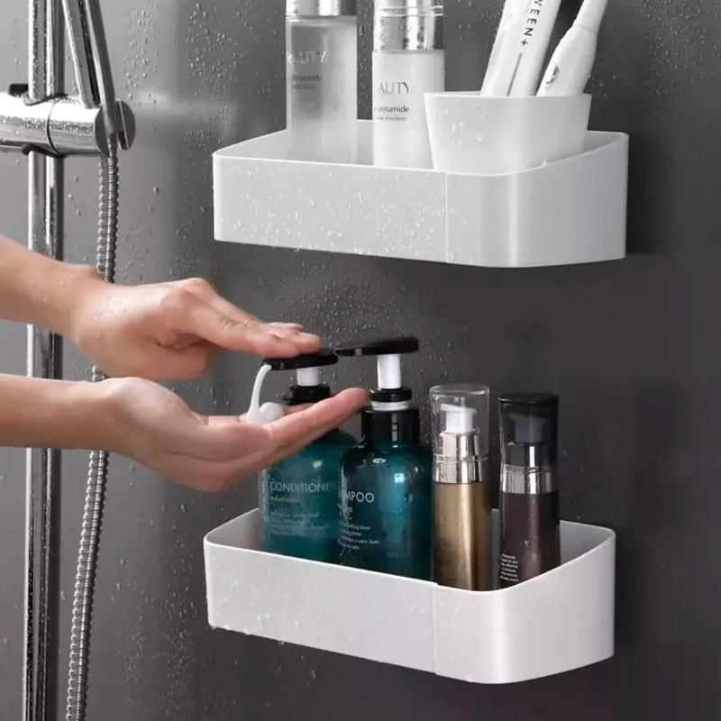 ESTANTE ORGANIZADOR DE BAÑO DUCHA ADHESIVO PARA JABON Y CHAMPU - 2