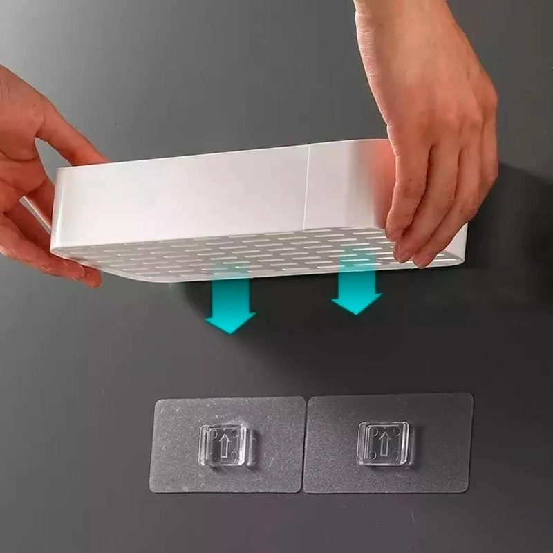 ESTANTE ORGANIZADOR DE BAÑO DUCHA ADHESIVO PARA JABON Y CHAMPU - 4