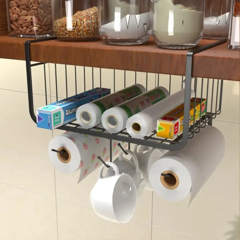 SOPORTE METALICO MULTIUSO PARA UTENSILIOS DE COCINA Y BAÑO - 1