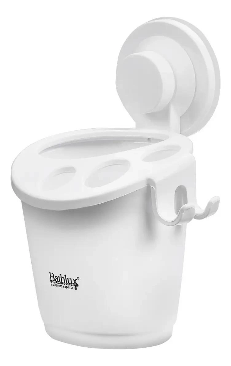 VASO ORGANIZADOR DE CEPILLOS DE DIENTES CON VENTOSA - 1
