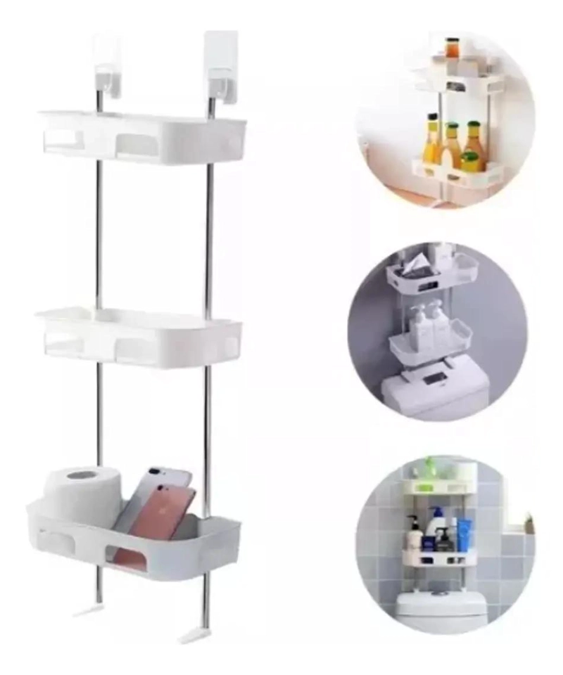 ESTANTE ORGANIZADOR DE BAÑO ADHESIVO DE 3 NIVELES - 1
