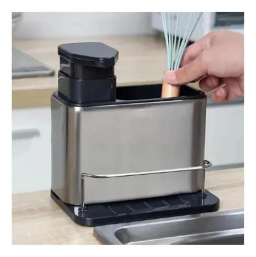 DISPENSADOR DE JABON Y PORTA ESPONJA PARA COCINA - 4