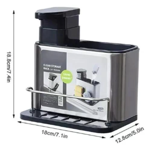 DISPENSADOR DE JABON Y PORTA ESPONJA PARA COCINA - 6
