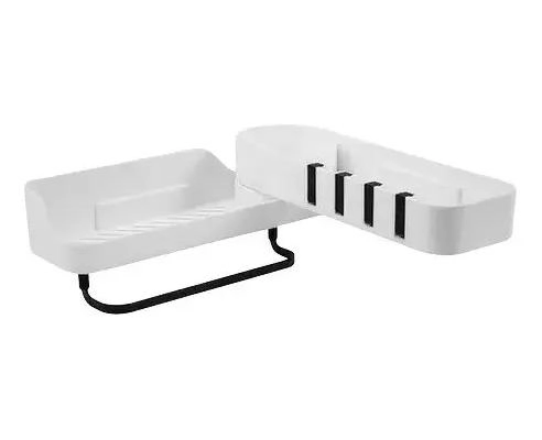 ESTANTE ESQUINERO MULTIUSO PARA BAÑO Y COCINA - 1