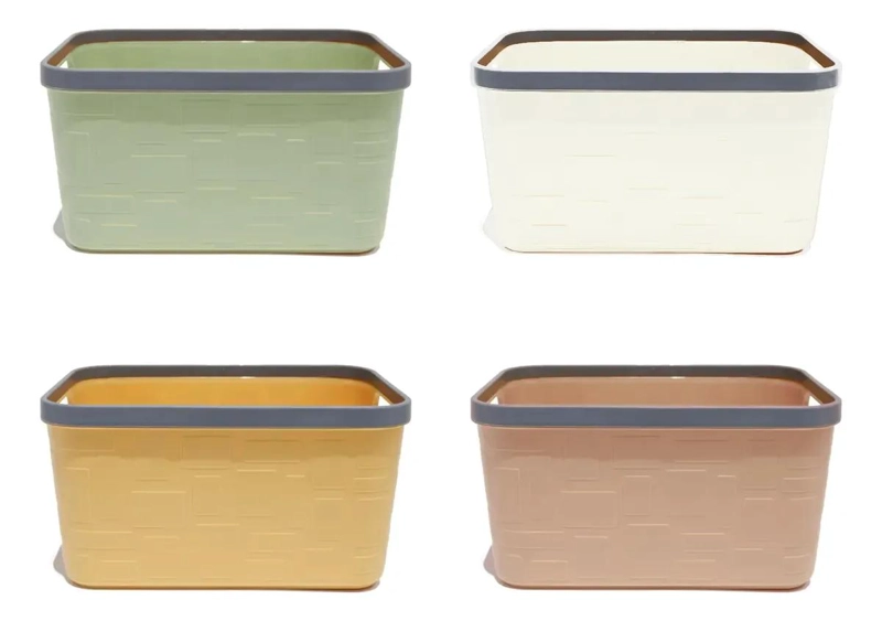 CANASTO ORGANIZADOR MULTIUSO PARA BAÑO Y COCINA 35.5X25.5X21.5CM - 2