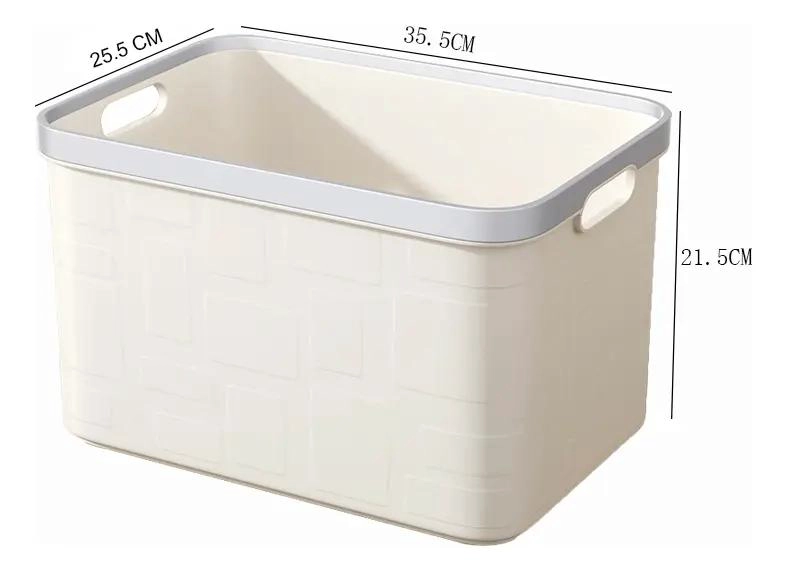 CANASTO ORGANIZADOR MULTIUSO PARA BAÑO Y COCINA 35.5X25.5X21.5CM - 3
