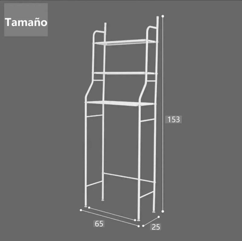 ESTANTE ORGANIZADOR MULTIUSO DE 3 NIVELES PARA LAVANDERIA - 7