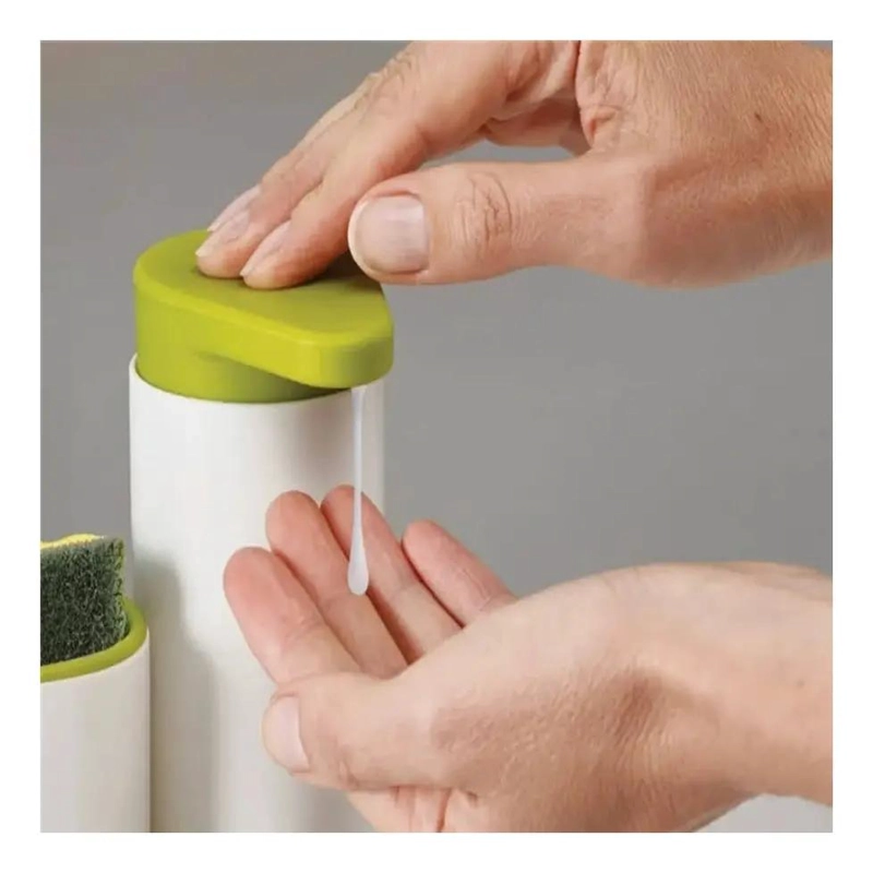 ORGANIZADOR DE FREGADERO CON DISPENSADOR DE JABON Y ESPONJA - 3