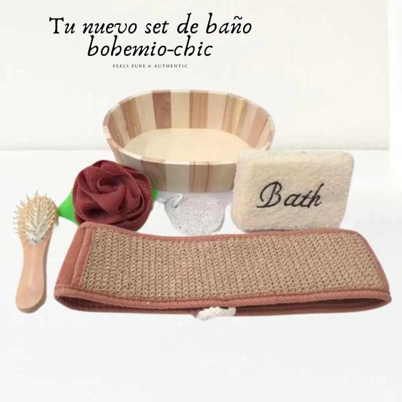 SET ORGANIZADOR DE BAÑO CON ESPONJAS Y ACCESORIOS DE DUCHA - 2