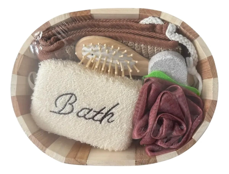 SET ORGANIZADOR DE BAÑO CON ESPONJAS Y ACCESORIOS DE DUCHA - 3