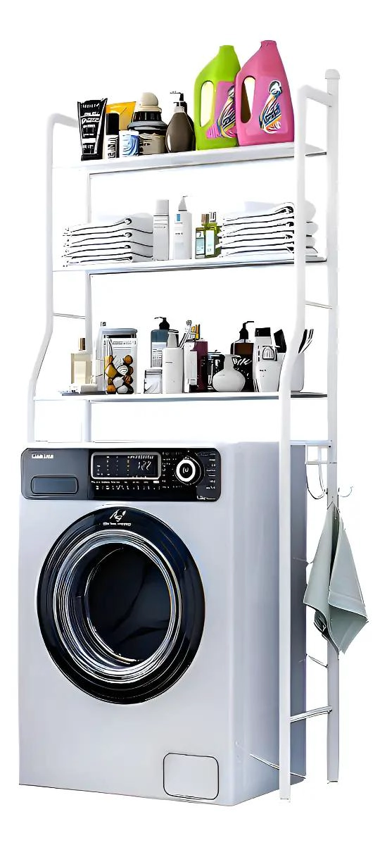 ESTANTE ORGANIZADOR METALICO PARA LAVANDERIA Y BAÑO - 1