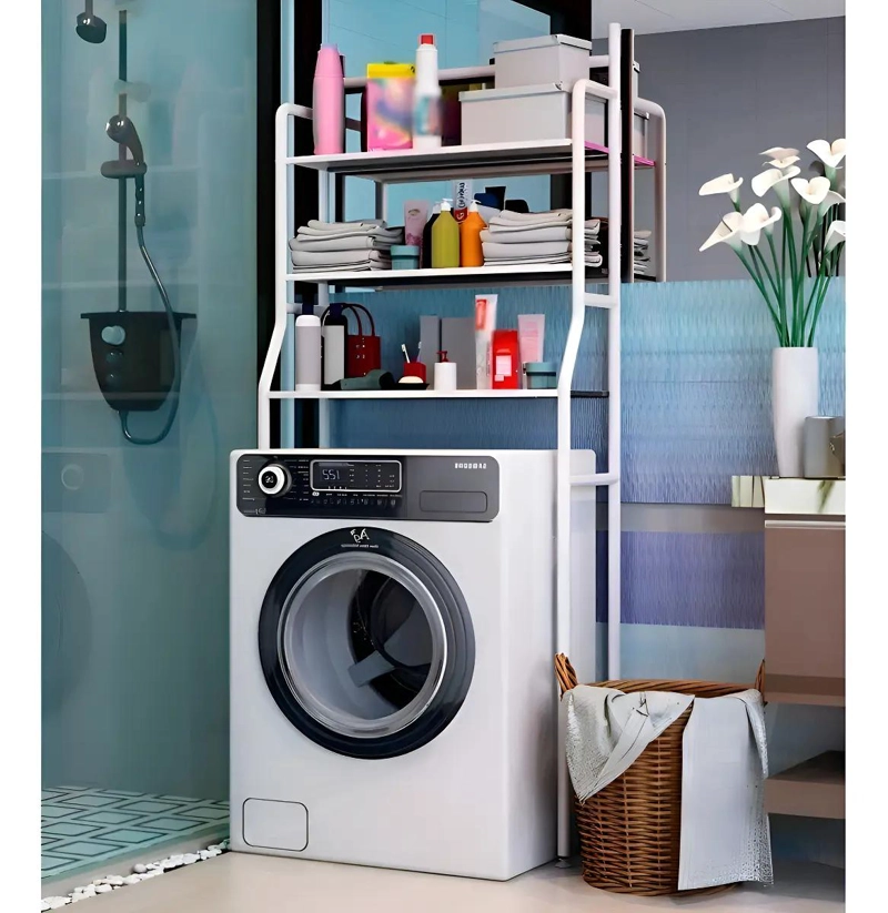 ESTANTE ORGANIZADOR METALICO PARA LAVANDERIA Y BAÑO - 10