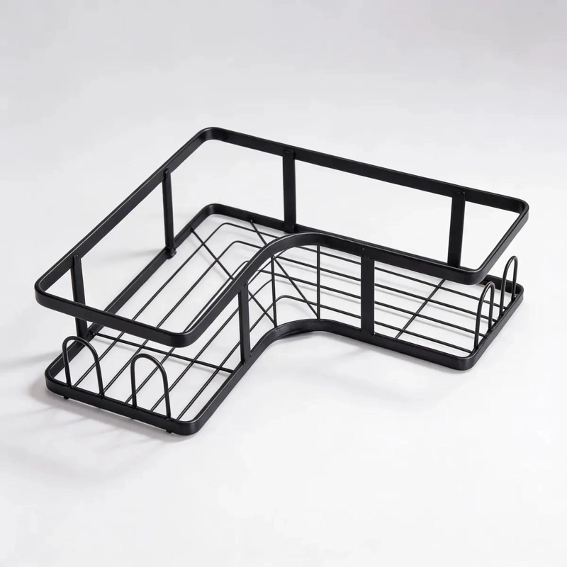 SET DE 5 REPISAS ESQUINERA PARA BAÑO DUCHA COLOR NEGRO - 3