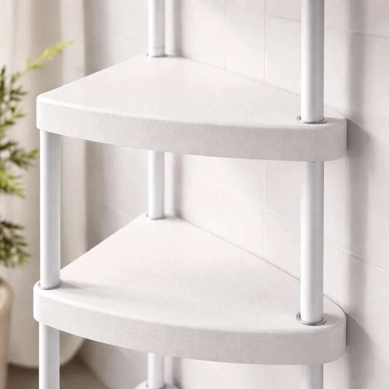 ESTANTE ORGANIZADOR DE BAÑO ESQUINERO CON RUEDAS DESMONTABLES - 2