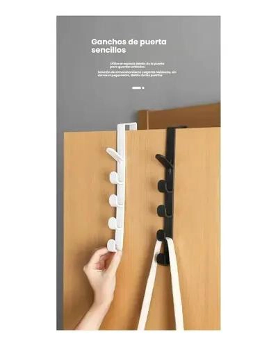 PERCHERO COLGANTE DE 5 GANCHOS PARA PUERTA - 2