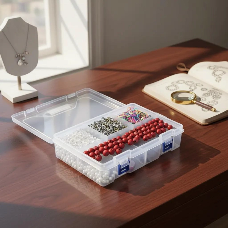 CAJA ORGANIZADORA PLASTICA CON 10 DIVISIONES Y 2 NIVELES - 1