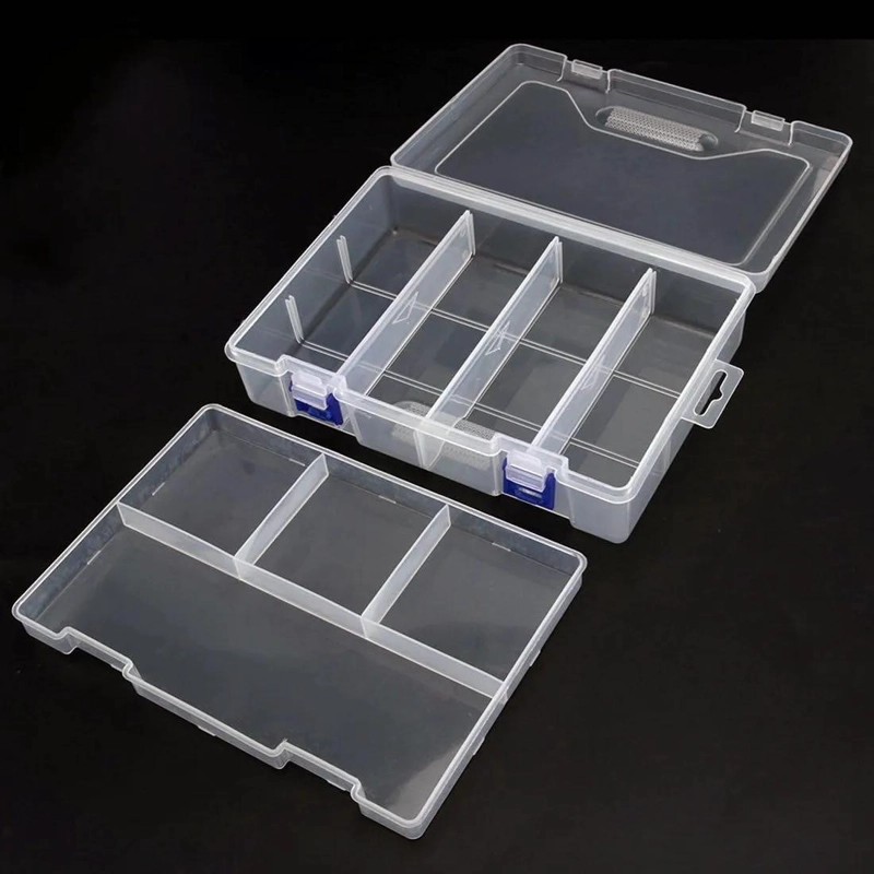 CAJA ORGANIZADORA PLASTICA CON 10 DIVISIONES Y 2 NIVELES - 2