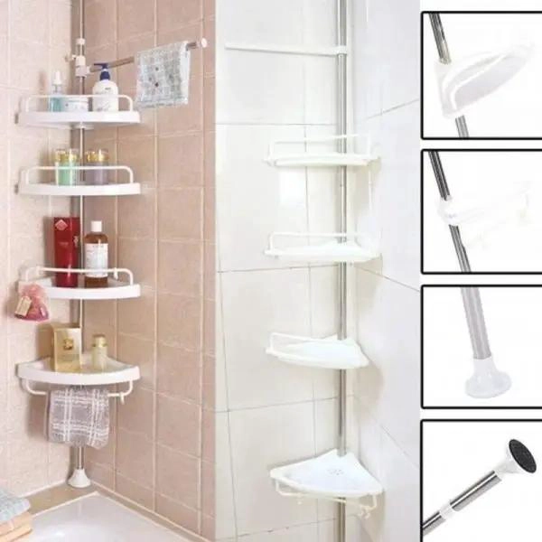 ESTANTERIA TELESCOPICA AJUSTABLE PARA DUCHA Y BAÑO - 5