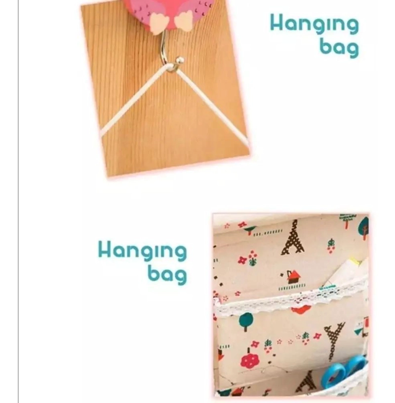 ORGANIZADOR COLGANTE DE TELA CON DISEÑO DE GATITOS - 3