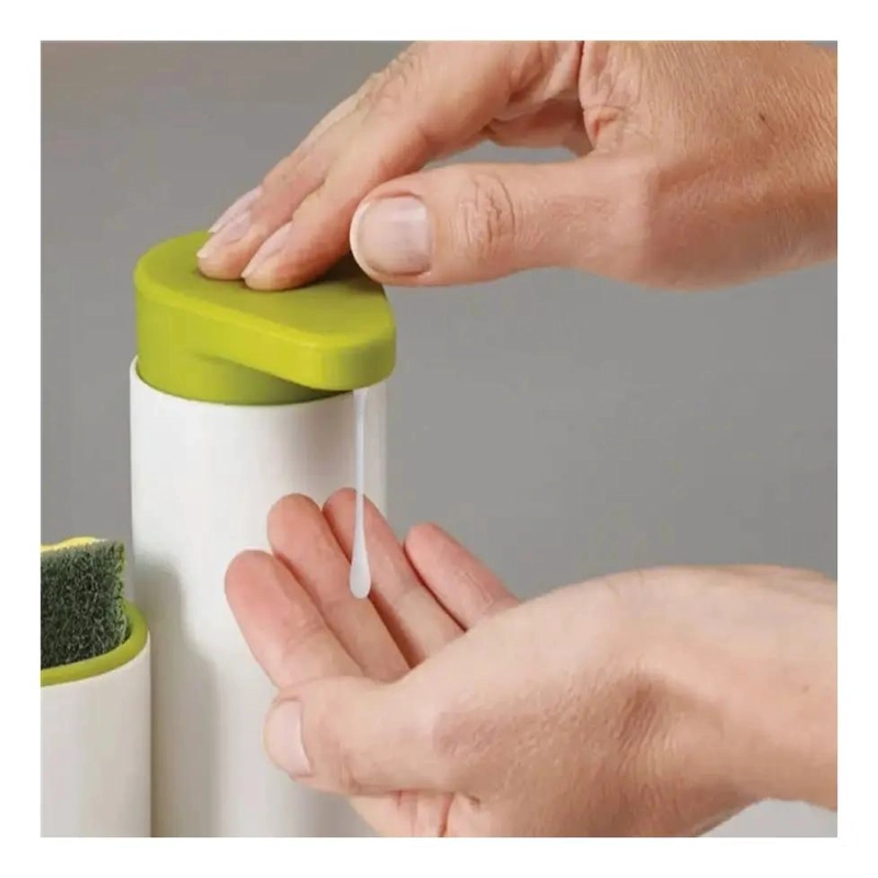 ORGANIZADOR DE FREGADERO CON DISPENSADOR DE JABON Y ESPONJA - 2