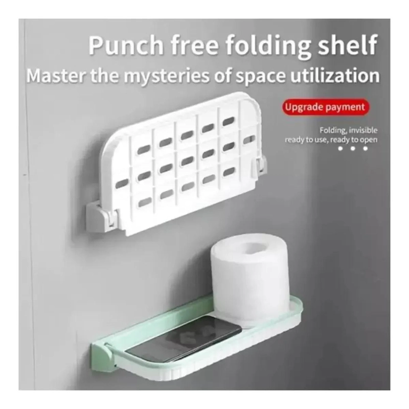 REPISA PLEGABLE DE PARED PARA BAÑO EN COLOR BLANCO - 3