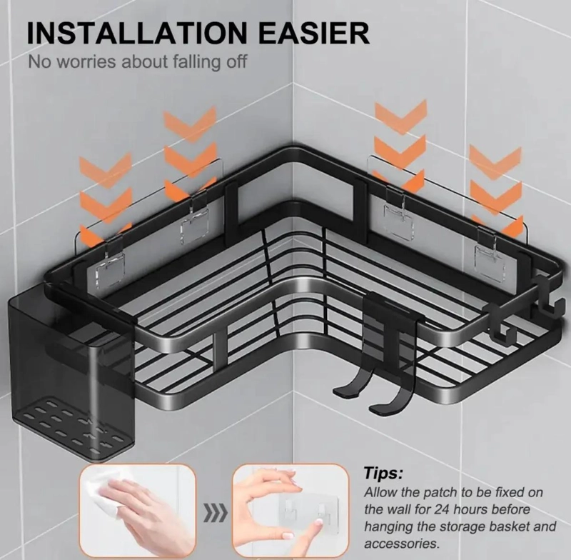 PACK DE 2 ESTANTES ESQUINERO PARA BAÑO MODERNO Y FUNCIONAL - 8