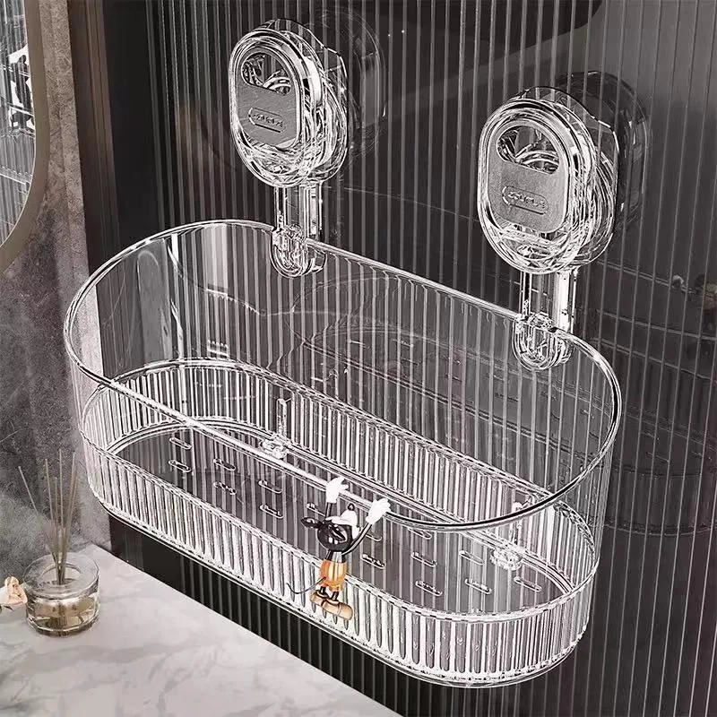 ESTANTE ADHESIVO TRANSPARENTE PARA BAÑO ORGANIZADOR - 2