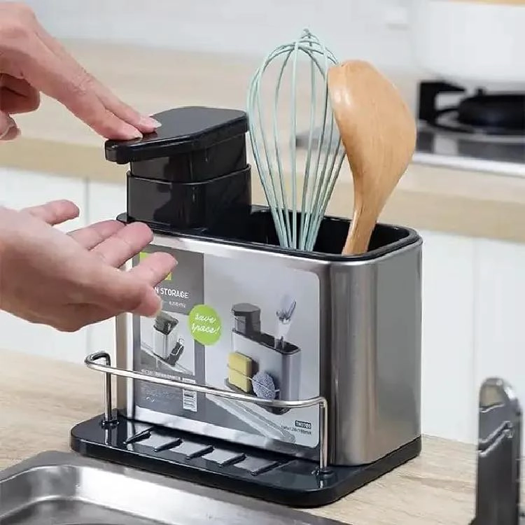 ORGANIZADOR MULTIFUNCIONAL 3 EN 1 PARA FREGADERO DE COCINA - 5