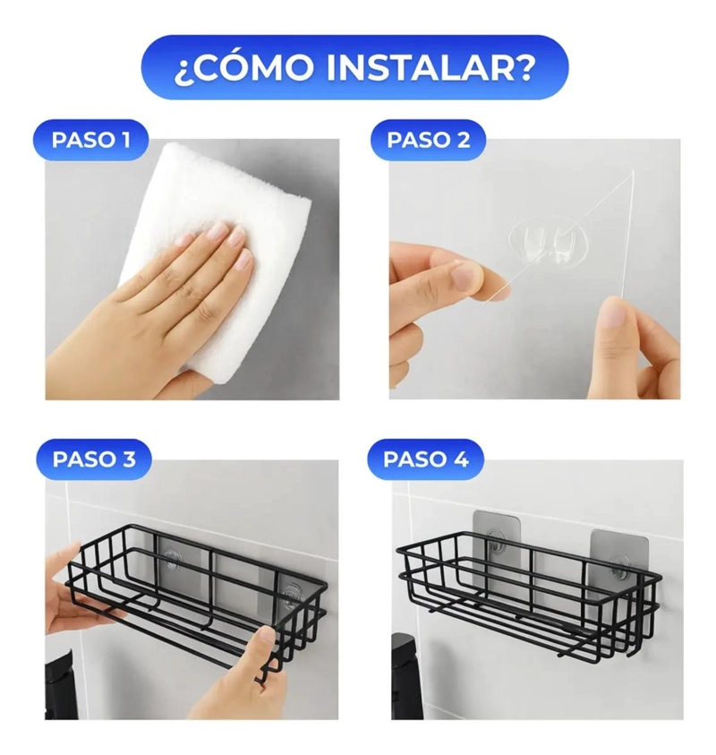 ESTANTE FLOTANTE DE BAÑO CON TOALLERO Y ALMACENAMIENTO - 3