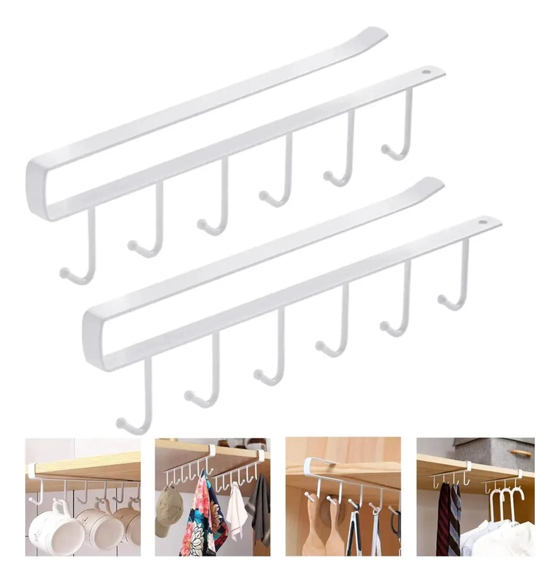 GANCHOS ORGANIZADOR COLGANTE PARA COCINA Y BAÑO - 1