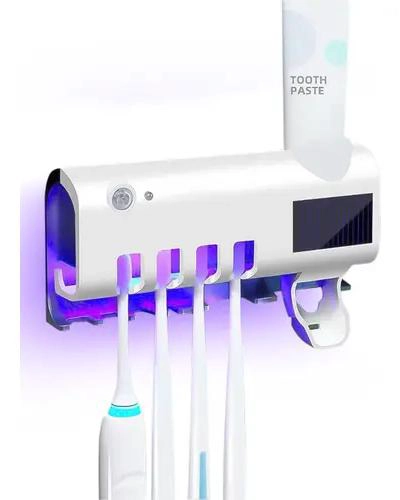 DISPENSADOR DE PASTA DENTAL CON ESTERILIZACION UV Y SOPORTE - 1