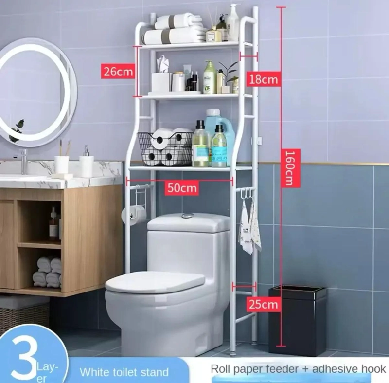 ORGANIZADOR ESTANTE RACK MULTIUSO PARA BAÑO CON 3 NIVELES - 6